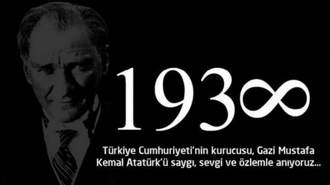 Okullarımızda 10 Kasım Atatürk'ü Anma Günü Programları Düzenlendi 